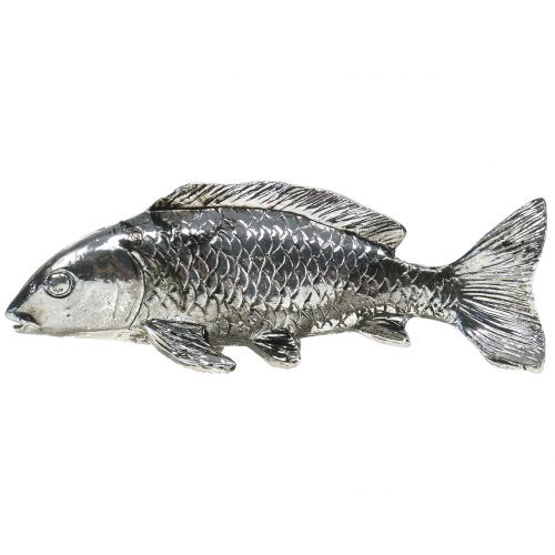 Article Déco poisson argent antique 14cm