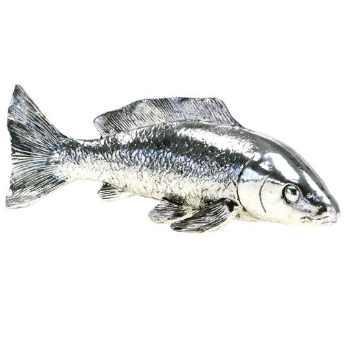 Floristik24 Poisson déco argent 22cm