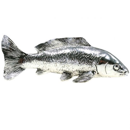 Article Poisson déco argent 22cm