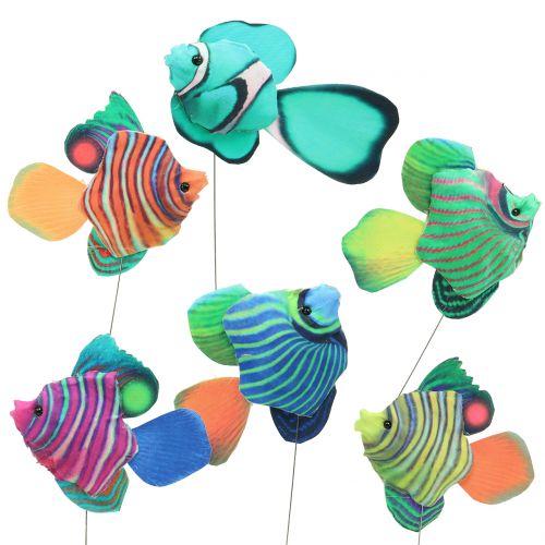 Floristik24 Bouchons décoratifs poissons assortis 6pcs