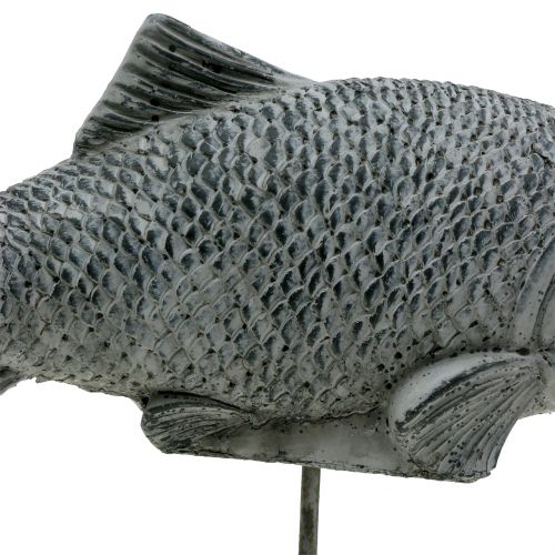 Floristik24 Figurine de jardin poisson sur pied H20cm