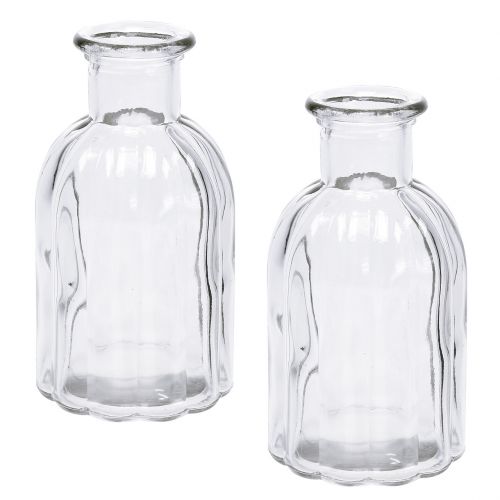 Floristik24 Vase bouteille petit Ø5,5cm H10,5cm transparent 6pcs