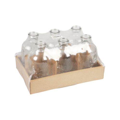 Floristik24 Bouteilles décoratives mini vases bougeoirs en verre H12,5 cm 6 pcs