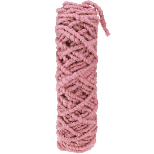 Cordon en feutre Fluffy Mirabell vieux rose 25 m