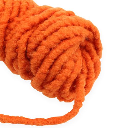 Article Cordon feutre polaire Mirabell 25m orange