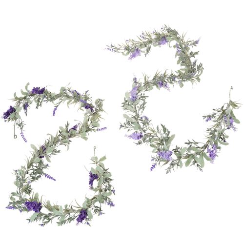 Guirlande de lilas artificielle, décoration printanière pour occasions spéciales et motifs saisonniers, 145 cm, lot de 2