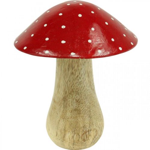 Amanite tue-mouche déco champignon en bois décoration automne bois 11.5×Ø10cm