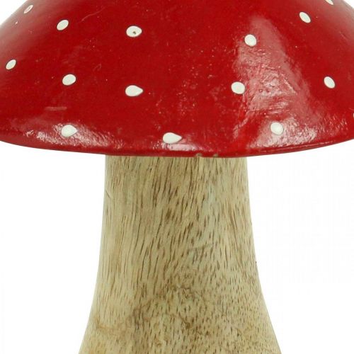 Amanite tue-mouche déco champignon en bois décoration automne bois 11.5×Ø10cm