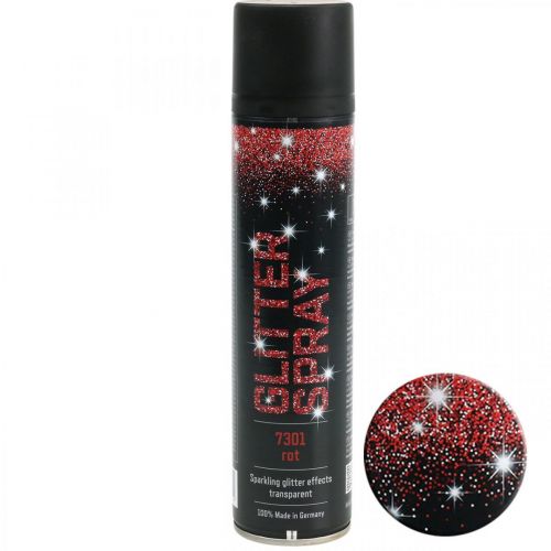 Floristik24 Spray Pailleté Rouge 400ml