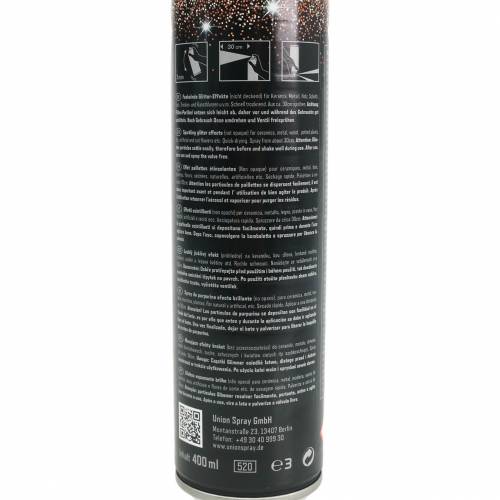 Floristik24 Spray de peinture pailleté en spray cuivre pailleté 400 ml