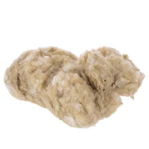 Laine de mouton naturelle beige en vrac 250g pour loisirs créatifs et décoration