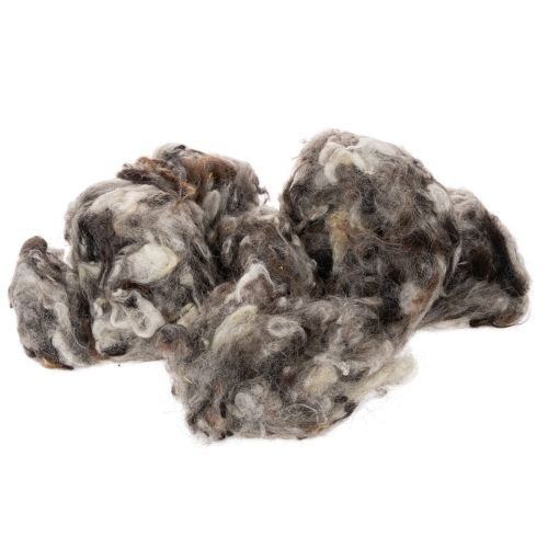 Laine de mouton décorative naturelle, gris chiné, 250 g