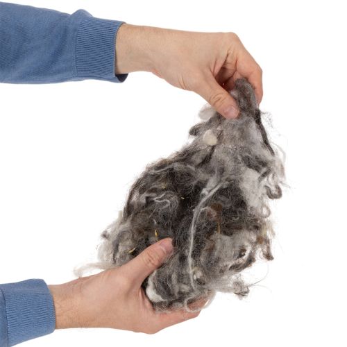 Laine de mouton décorative naturelle, gris chiné, 250 g | Floristik24.fr