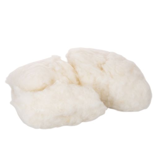 Laine de mouton en vrac 100 % naturelle blanche chinée 250 g