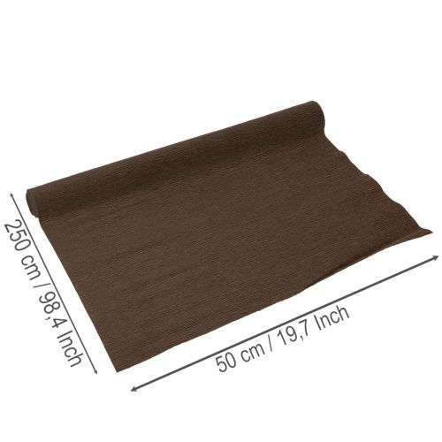 Rouleau de Papier Crêpon Marron 50x250 cm pour Décoration Florale | Floristik24.fr