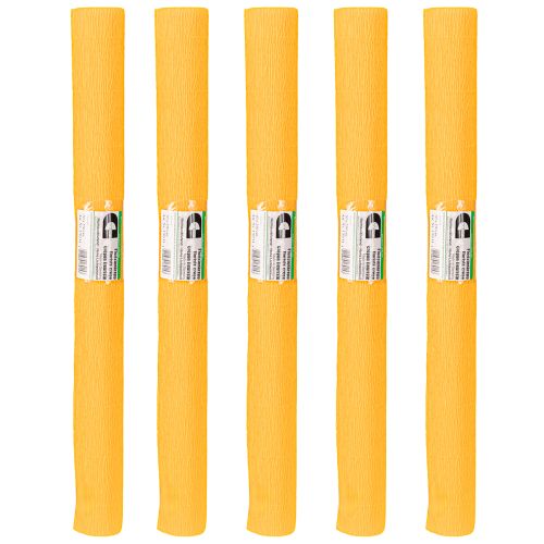 Article Papier crépon fleuriste jaune soleil 50×250cm 5 pièces