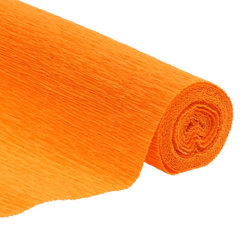 Papier crêpe fleuriste orange clair 50x250cm