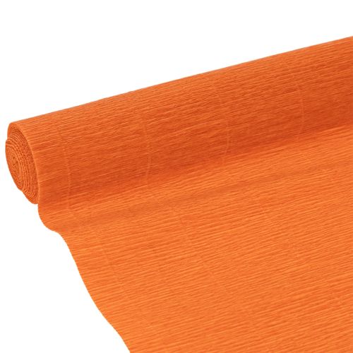 Rouleau de papier crêpon orange pour décoration florale 50x250 cm acheter | Floristik24.fr