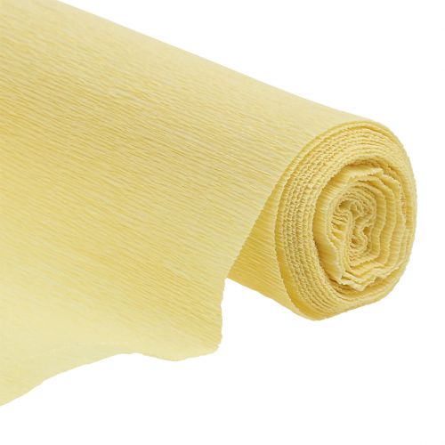 Floristik24 Papier crêpe fleuriste jaune pastel 50x250cm