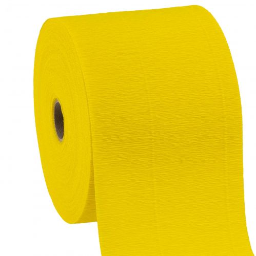 Floristik24 Crêpe Fleur jaune L10cm grammage 128g/m² L250cm 2 pièces