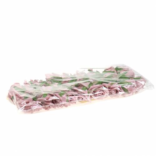 Floristik24 Rose en mousse Ø6cm vieux rose 27p