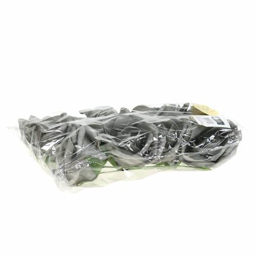 Floristik24 Rose en mousse Ø10cm gris 8pcs