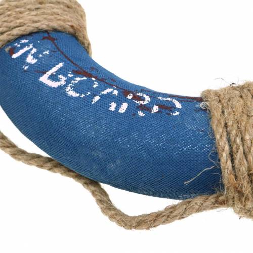 Floristik24 Bouée de sauvetage décorative polystyrène bleu rouge blanc Ø20cm assorti 2pcs