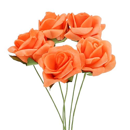 Floristik24 Rose Mousse Ø4.5cm Orange 36p