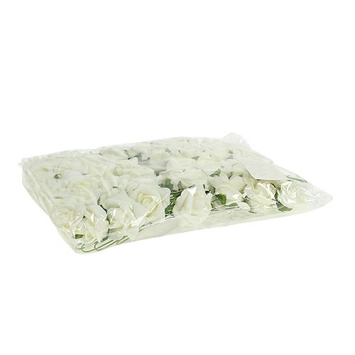 Mousse Rose Ø3,5cm Crème 48 pcs | Floristik24.fr