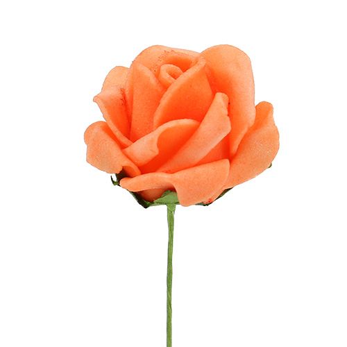 Article Rose en mousse Ø 3,5cm orange 48 pièces