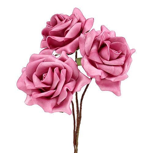 Floristik24 Rose en mousse Ø7,5cm rose 18 pcs