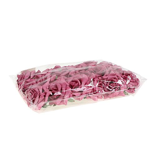 Floristik24 Rose en mousse Ø7,5cm rose 18 pcs
