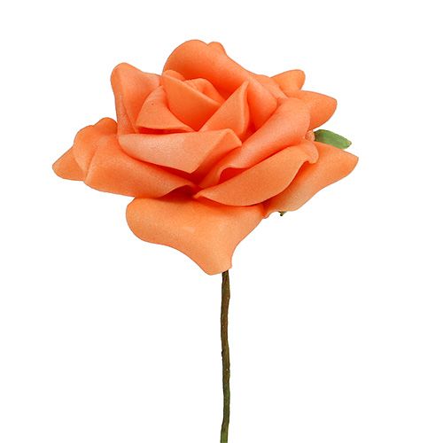 Article Rose en mousse Ø7,5cm orange 18 pcs