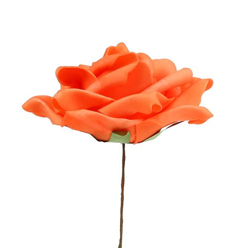 Roses en mousse orange Ø15cm 4pcs