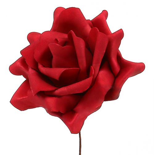 Floristik24 Mousse rose mousse rose rouge Ø15cm 4pcs