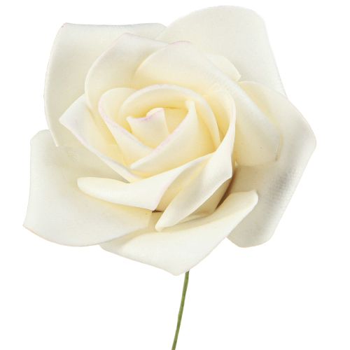 Article Roses en mousse Vanille Roses artificielles Ø6cm 27 pcs