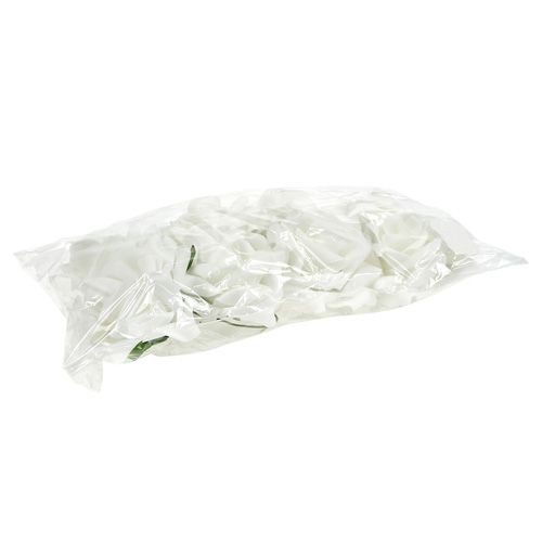 Article Roses en mousse blanches Ø10cm 8pcs