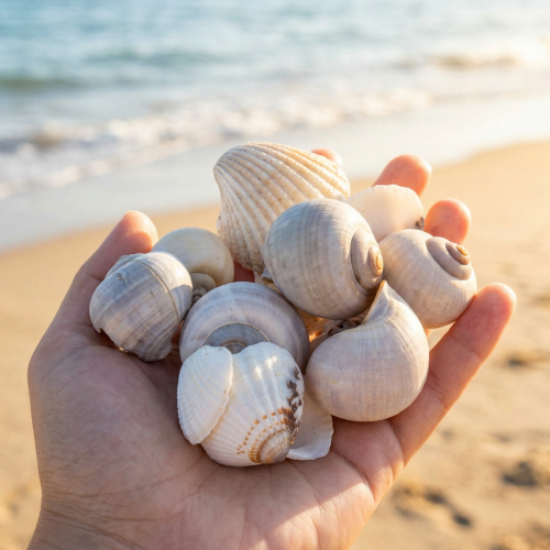 Article Escargots et coquillages - Éléments décoratifs maritimes pour une décoration intérieure unique - 500 g