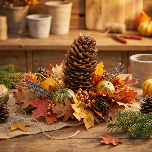 Article Pommes de pin naturelles, pommes décoratives pour loisirs créatifs, 10-11 cm, lot de 5