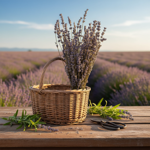 Article Lavande séchée, fleurs séchées parfumées, 35-40 cm, 100 g