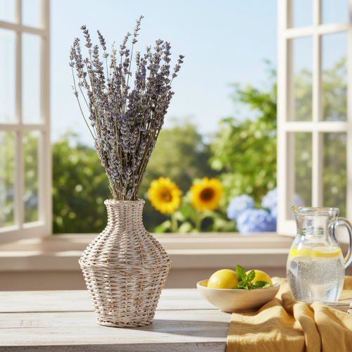 Article Lavande séchée, fleurs séchées parfumées, 35-40 cm, 100 g