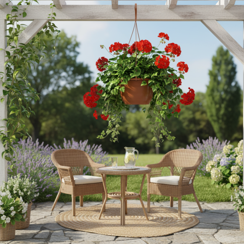 Article Panier suspendu Ø25cm terre cuite