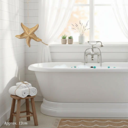 Article Étoile de mer décorative en céramique à suspendre, pour une ambiance marine, décoration estivale pour la maison, 12 cm, lot de 2