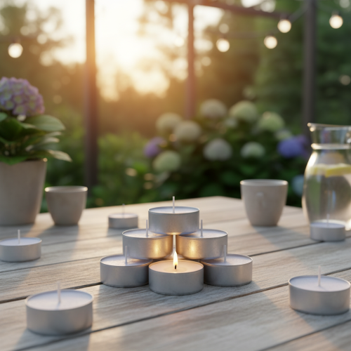 Article Bougies parfumées lavande mimosa, bougies chauffe-plat parfumées Ø3.5cm H1.5cm 18 pièces