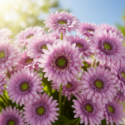 Article Fleurs artificielles Gerbera jardin fleurs artificielles violet 47cm