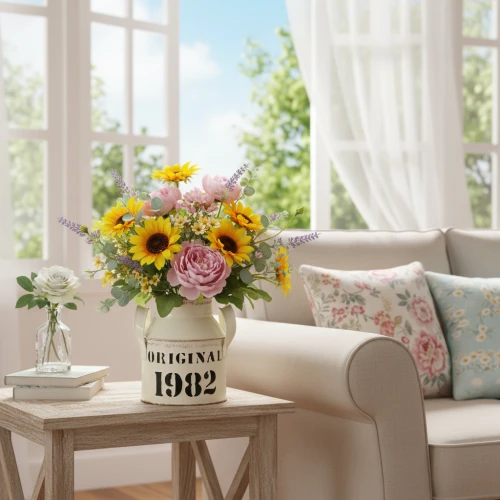 Petits accents pour table de jardin buffet et plateau décoratif