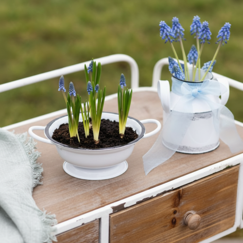 Article Bol décoratif en métal, blanc et noir, Ø 16,5 cm, H 6,5 cm, lot de 4