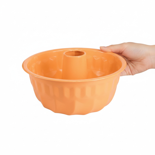 Article Moule à gâteau Bundt décoratif en métal orange Ø23cm H12cm
