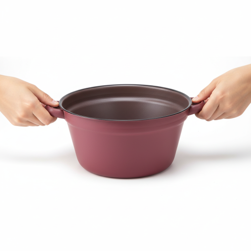 Article Seau en métal avec poignées, bac décoratif pour plantation, rouge, Ø 20,5 cm, H 10,5 cm