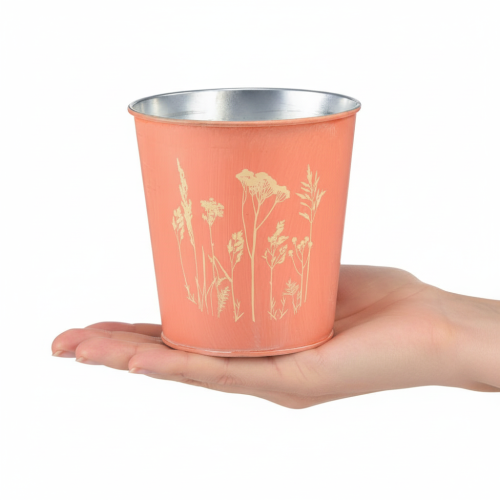 Article Pot de fleurs abricotier en métal Ø11,5 cm H11,5 cm